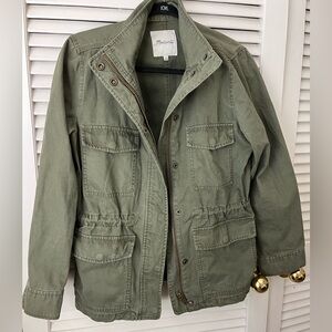 Madewell army green surplice jacket size small
